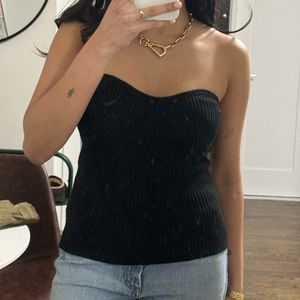 Knit tube top
